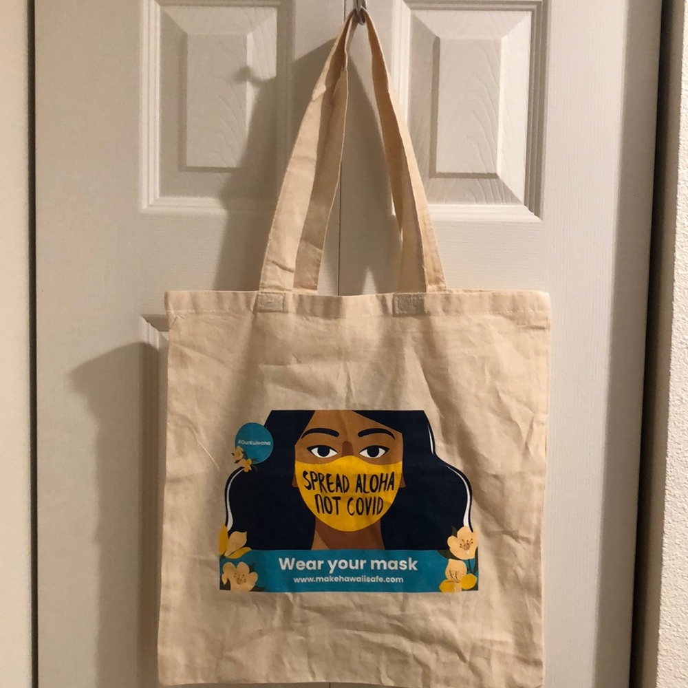 Spread aloha not covid canvas bag